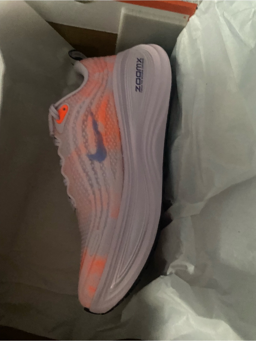 Nike Women's Zoom Running Shoe - Lavender with Coral Accents